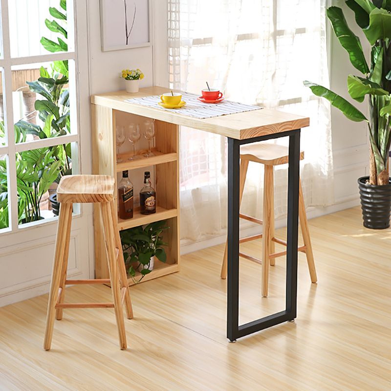 Indoor Contemporary Bar Dining Table Rectangle Pine Wood Bar Table Clearhalo 'Bar Furniture' 'Bar Tables' 'bar_tables' 'furn' 'furn_bar_tables' 'Furniture' 'Kitchen & Dining Furniture' 1200x1200_34af1576-fc23-4f43-a056-2a9cf3f1dedf