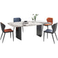 Industrial Style Rectangle Table Sintered Stone Dining Table with Metal Legs