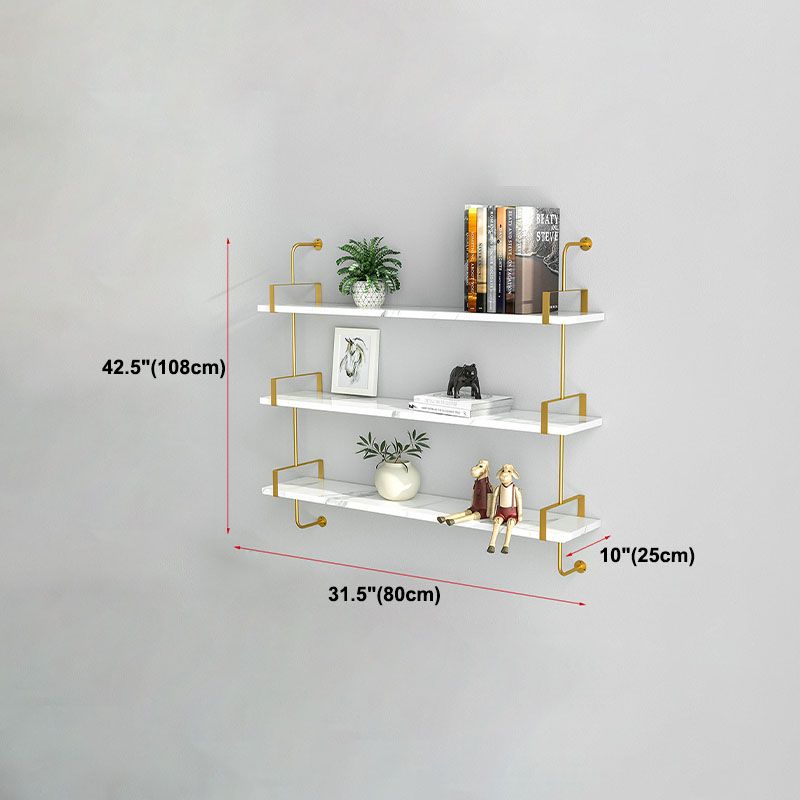 9.84"W Bookshelf Glam Style Wall Mounted Bookcase for Home Office Study Room Clearhalo 'Bookcases' 'furn' 'furn_bookcases' 'Furniture' 'furniture_bookcases' 'kitchen' 'kitchen_bookcases' 'Living Room Furniture' 'Office Furniture' 1200x1200_34b13ff2-84f3-424b-b436-397b7df8b8f3