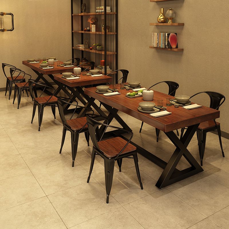 Set di tavoli da pranzo industriale 1/2/5 pezzi con mobili da cucina a base di metallo