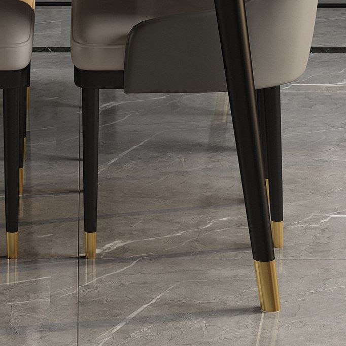 Rectangular Sintered Stone Dining Table Luxury White Furniture with Steel 4 Legs for Home Clearhalo 'Dining Tables & Seating' 'Dining Tables' 'dining_table' 'furn' 'furn_dining_table' 'Furniture' 'Kitchen & Dining Furniture' 1200x1200_34b43490-0e39-4275-a246-f78adec98a7d