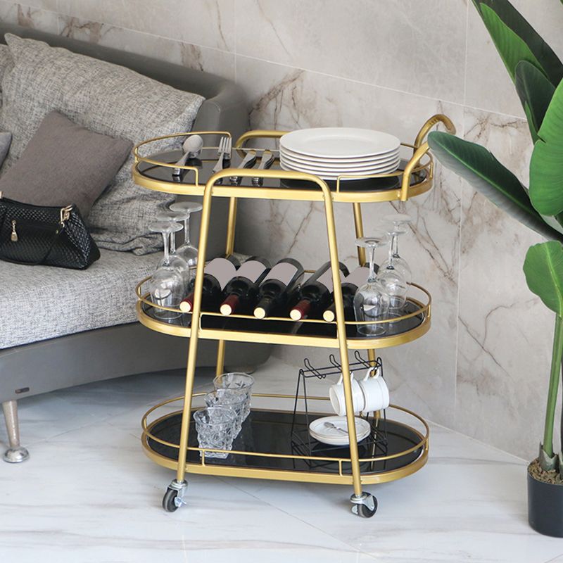 26.77 "W rollende eigentijdse voorbereidingstafel metalen voorbereidingstabel voor thuisgebruik