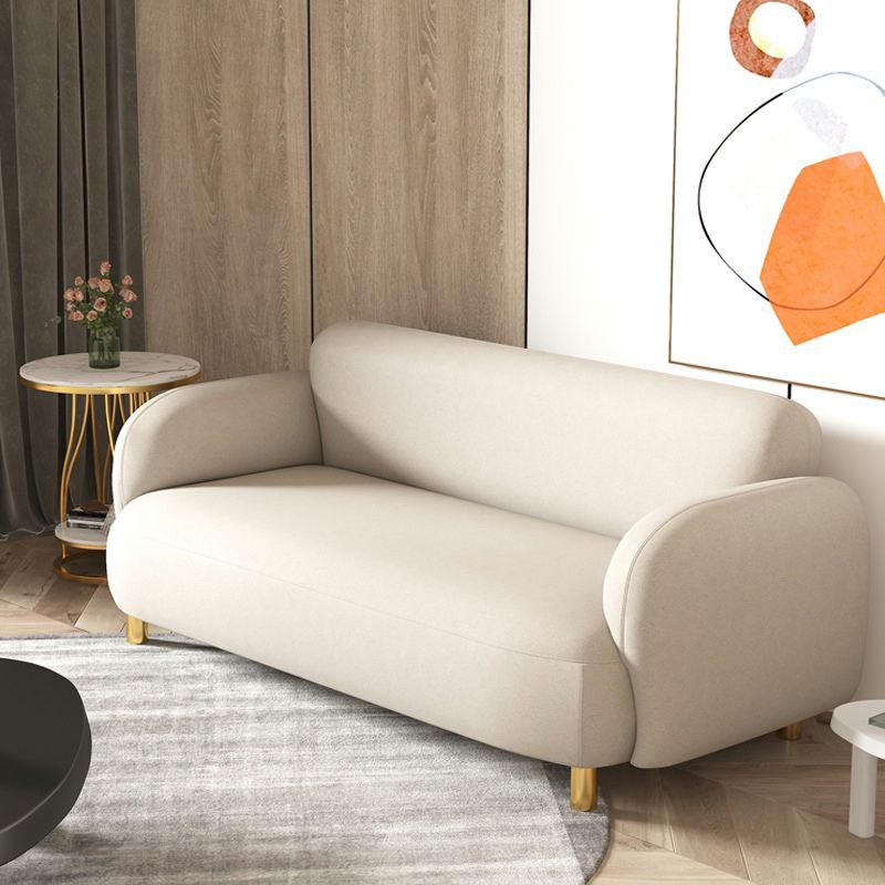 Scandinavian Faux Leather Sofa Beige/Orange/Green Loveseat for Apartment Clearhalo 'furn' 'furn_sofas' 'Furniture' 'furniture_sofas' 'Living Room Furniture' 'Sofa' 'sofas' 1200x1200_34b5459c-4c4c-4f1e-ba48-b1cda7bab24a