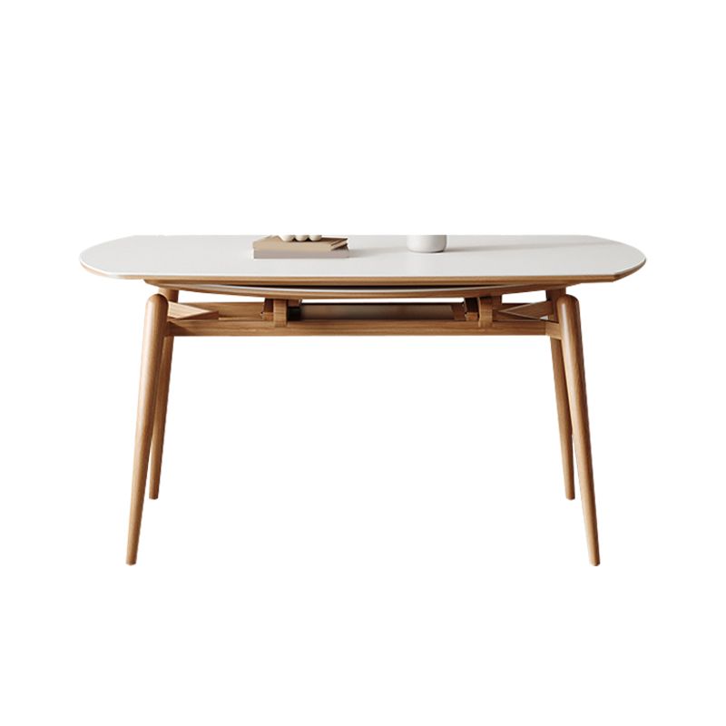 Modern White Stone Top Dining Table Extendable for Small Spaces Clearhalo 'Dining Tables & Seating' 'Dining Tables' 'dining_table' 'furn' 'furn_dining_table' 'Furniture' 'Kitchen & Dining Furniture' 1200x1200_34b5ca35-e52e-4e3a-b252-354e6a9eccf7