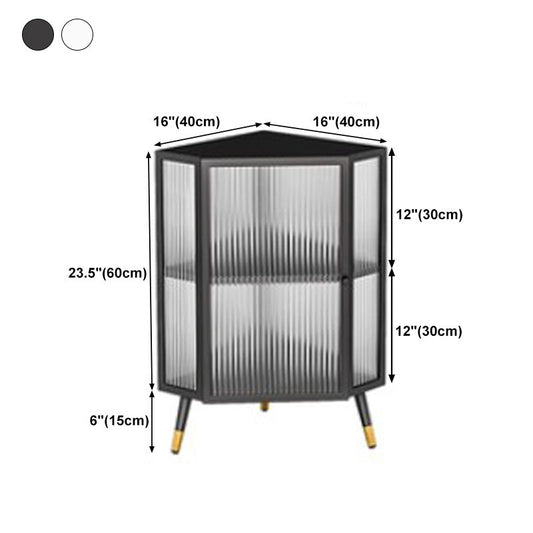 Living Room Minimalism Buffet Server Glass Door Metal Frame Dining Server Clearhalo 'buffet_sideboard' 'Buffets & Sideboards' 'furn' 'furn_buffet_sideboard' 'Furniture' 'Kitchen & Dining Furniture' 1200x1200_34b7d37c-9433-4b54-ae09-726c43d58924