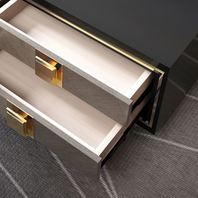 Glam Glass Stand Console Enclosed Storage Media Console with Doors Clearhalo 'furn' 'furn_tv_stands_entertainment_centers' 'Furniture' 'Living Room Furniture' 'TV Stands & Entertainment Centers' 'TV Stands & Media Storage Furniture' 'tv_stands_entertainment_centers' 1200x1200_34b99a8c-7c63-4c65-a489-48c8da4eb5d3