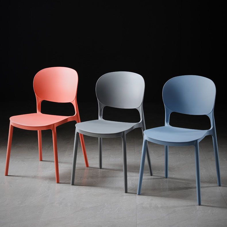 Scandinavian Plastic Conference Room Side Chair Matte Finish Open Back Dining Chair Clearhalo ' kitchen&dining_furn' 'Dining Chairs' 'Dining Tables & Seating' 'dining_chair' 'furn' 'furn_dining_chair' 'Furniture' 'furniture_dining_chair' 'Kitchen & Dining Furniture' 'kitchen' 1200x1200_34ba53dc-bcf7-48ef-9678-55077dbd437a
