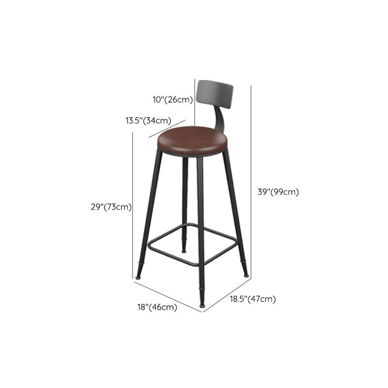 黒いベースの産業金属製のバースツール低腰のバースツール