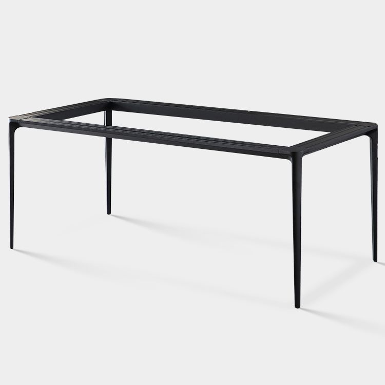Sintered Stone Dining Table Industrial 4 Legs Base Rectangle Table for Home Clearhalo ' dining_table' 'Dining Tables & Seating' 'Dining Tables' 'furn' 'furn_dining_table' 'Furniture' 'furniture_dining_table' 'Kitchen & Dining Furniture' 'kitchen&dining_furn' 'kitchen' 'kitchen_dining_table' 1200x1200_34bbb519-97b7-4d84-b7b8-a682d0d50e02