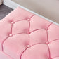 17.7" H Glam Upholstered Bench Tufted Seating Bench with Storage Clearhalo 'Benches' 'Chairs & Seating' 'furn' 'furn_benches' 'Furniture' 'Living Room Furniture' 1200x1200_34bd9f63-7b37-435c-ba93-7d30c896be05
