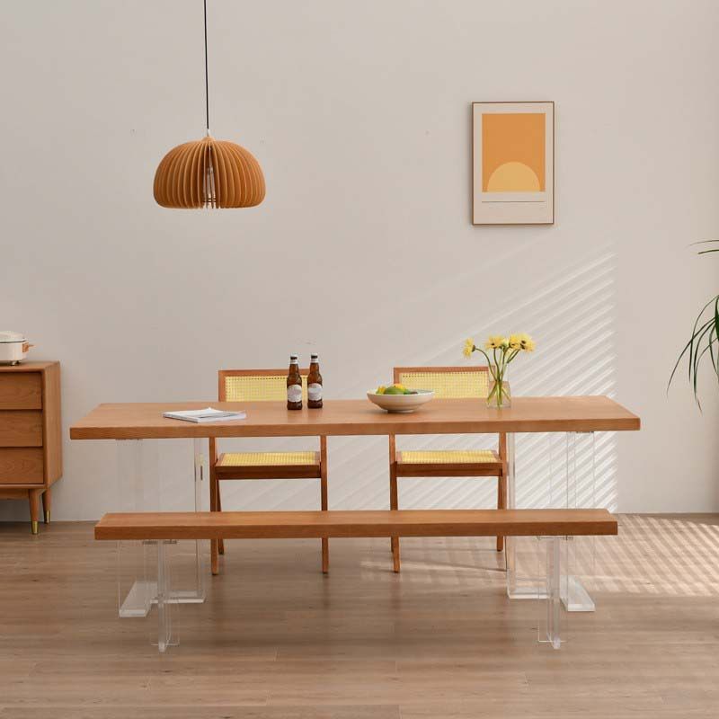 Industrial Double Pedestal Dining Table Pine Wood Table for Dining Room Clearhalo 'Dining Tables & Seating' 'Dining Tables' 'dining_table' 'furn' 'furn_dining_table' 'Furniture' 'Kitchen & Dining Furniture' 1200x1200_34c014d2-ee4e-44de-97da-59482b198325