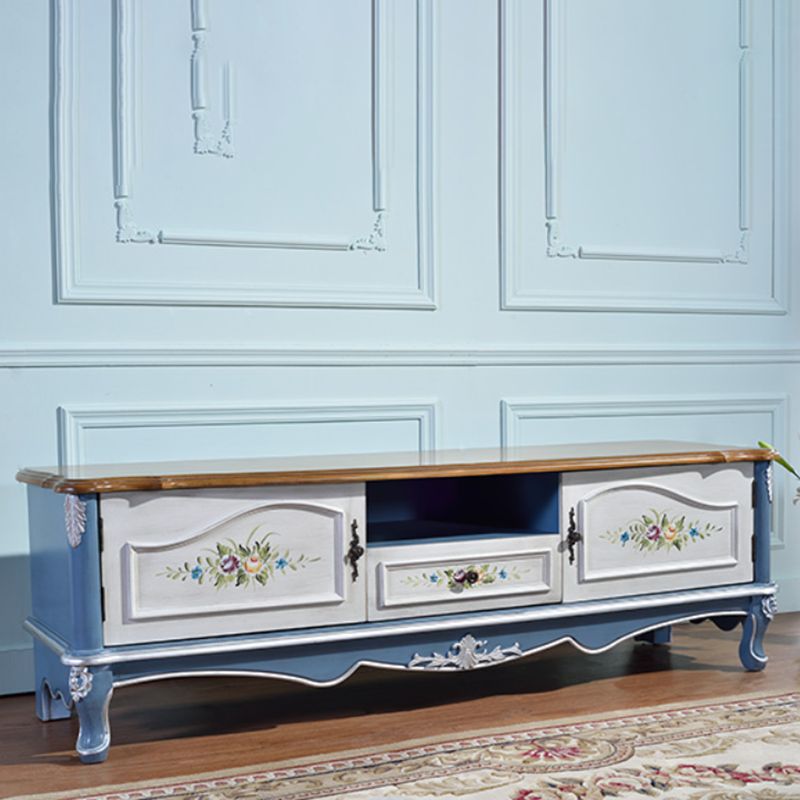 Console TV in legno massiccio tradizionale Casa TV in stoccaggio chiuso