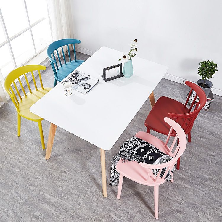 Plastic Scandinavian Side Chair Windsor Back Indoor-Outdoor Chair Clearhalo 'Dining Chairs' 'Dining Tables & Seating' 'dining_chair' 'furn' 'furn_dining_chair' 'Furniture' 'furniture_dining_chair' 'Kitchen & Dining Furniture' 1200x1200_34c14710-42aa-4c39-8624-1df605c984dd