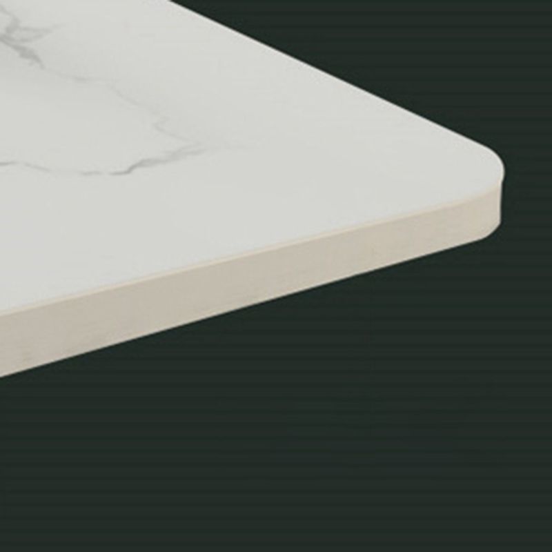 17,7 "großer glamourischer weißer/ grauer Schiefer -Top -Couchtisch für Wohnzimmer