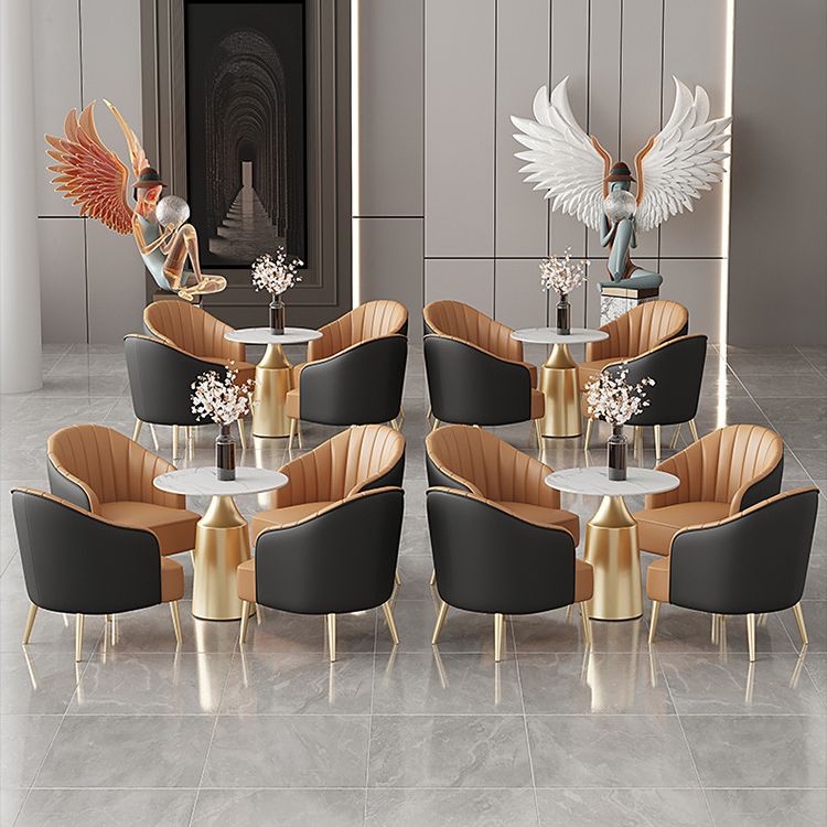 Glam 1/3/5 Pieces Dining Room Set Sintered Stone Dining Table Clearhalo 'Dining Room Sets' 'Dining Tables & Seating' 'dining_room_set' 'furn' 'furn_dining_room_set' 'Furniture' 'furniture_dining_room_set' 'Kitchen & Dining Furniture' 1200x1200_34c8c818-9c2e-4a23-808e-8e5b3da8dc0d