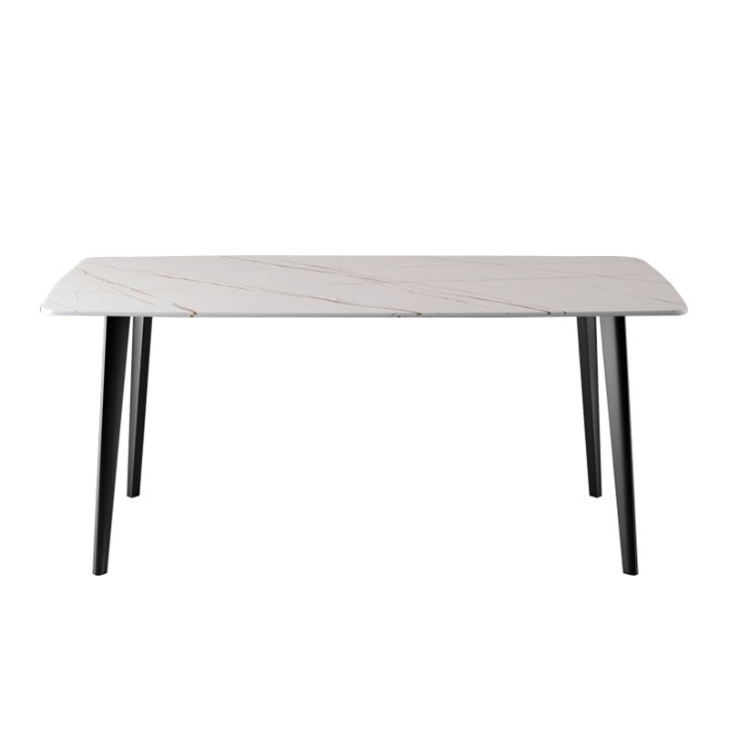 Black Steel 4-foot Table Industrial Rectangle Stone Top Dining Room Table Clearhalo 'Dining Tables & Seating' 'Dining Tables' 'dining_table' 'furn' 'furn_dining_table' 'Furniture' 'furniture_dining_table' 'Kitchen & Dining Furniture' 'kitchen' 'kitchen_dining_table' 1200x1200_34c9f51a-9582-413d-8408-c26605d85580