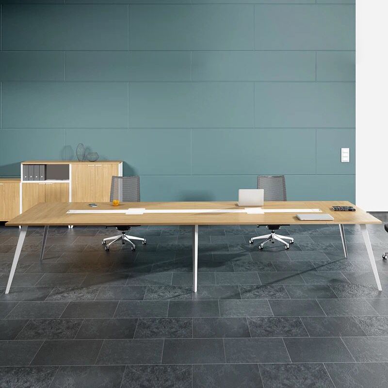 Desk rectángulo de escritorio de madera de ingeniería de estilo contemporáneo para la oficina