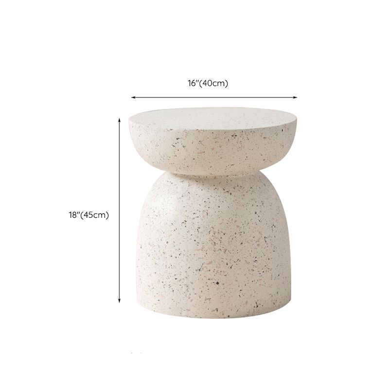 Modernistic Geometric Accent Side Table Marble Gold End Table