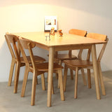 Simplicity Solid Wood Dining Table Rectangle Shape Dining Table with 4 Legs Base Clearhalo ' dining_table' 'Dining Tables & Seating' 'Dining Tables' 'furn' 'furn_dining_table' 'Furniture' 'furniture_dining_table' 'Kitchen & Dining Furniture' 'kitchen&dining_furn' 'kitchen' 'kitchen_dining_table' 1200x1200_34cc127f-158c-4d16-9483-d5e692950466