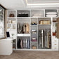 White Wooden Wardrobe Contemporary Style Wardrobe Closet with Drawer Clearhalo 'Armoires & Wardrobes' 'armoires_wardrobes' 'Bedroom Furniture' 'furn' 'furn_armoires_wardrobes' 'Furniture' 1200x1200_34cc2f54-9916-4f3a-83c7-ee4185e71d73