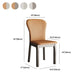 Rubberwood Moderne eetkamerstoel Faux Leather Solid Back Side Stoel