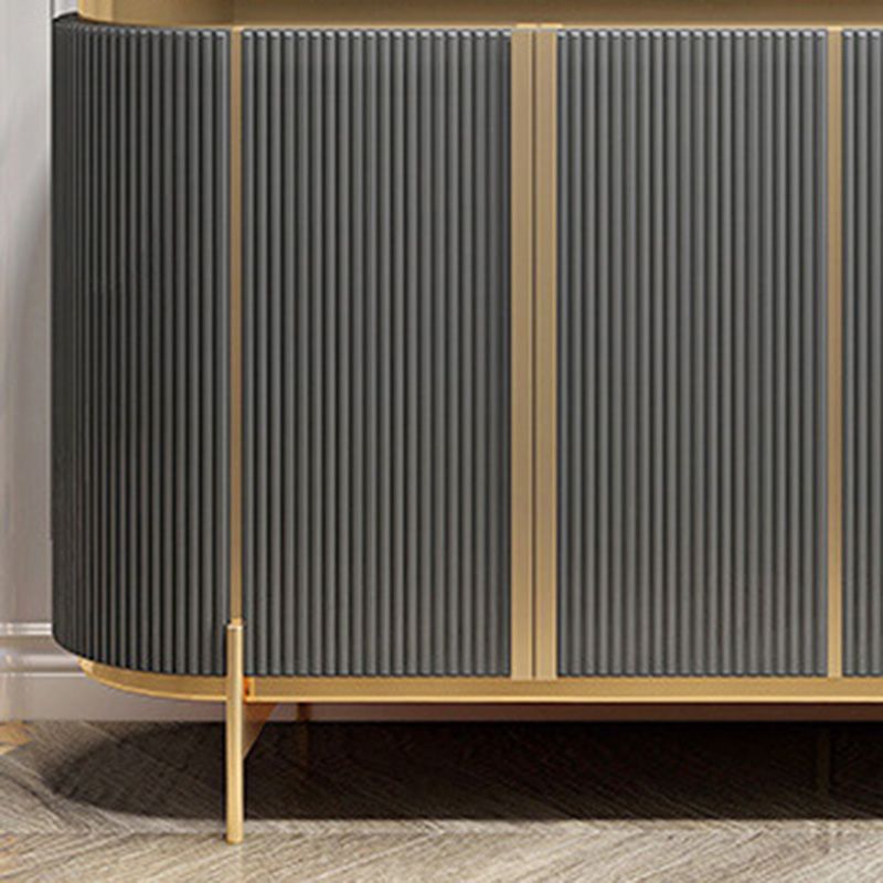 4-Door Buffet Sideboard Glam Cabinets Dining Buffet for Living Room Clearhalo 'buffet_sideboard' 'Buffets & Sideboards' 'furn' 'furn_buffet_sideboard' 'Furniture' 'Kitchen & Dining Furniture' 1200x1200_34cd29f5-daa2-410a-bf94-565c513747a2