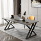 Modern Style Rectangular Office Desk Sintered Stone Desk for Home