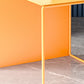 Mesa de centro individual rectangular con estructura de metal moderna Mid-Century
