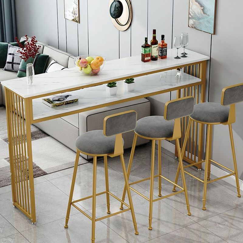 Glam Indoor Bar Eettafel Rechthoekige barkruktafel met opbergruimte