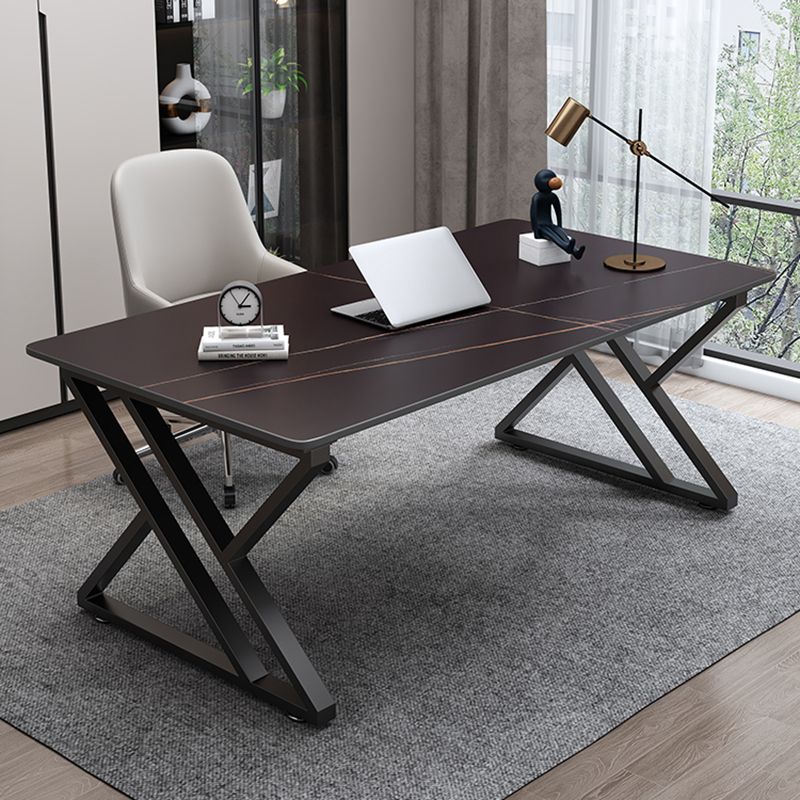 Sintered Stone Home Working Table Modern Rectangle Office Table Clearhalo 'furn' 'furn_office_desk' 'Furniture' 'furniture_office_desk' 'Office Desks' 'Office Furniture' 'office_desk' 1200x1200_34d11b94-fa6c-42c2-b48c-de3badfec395