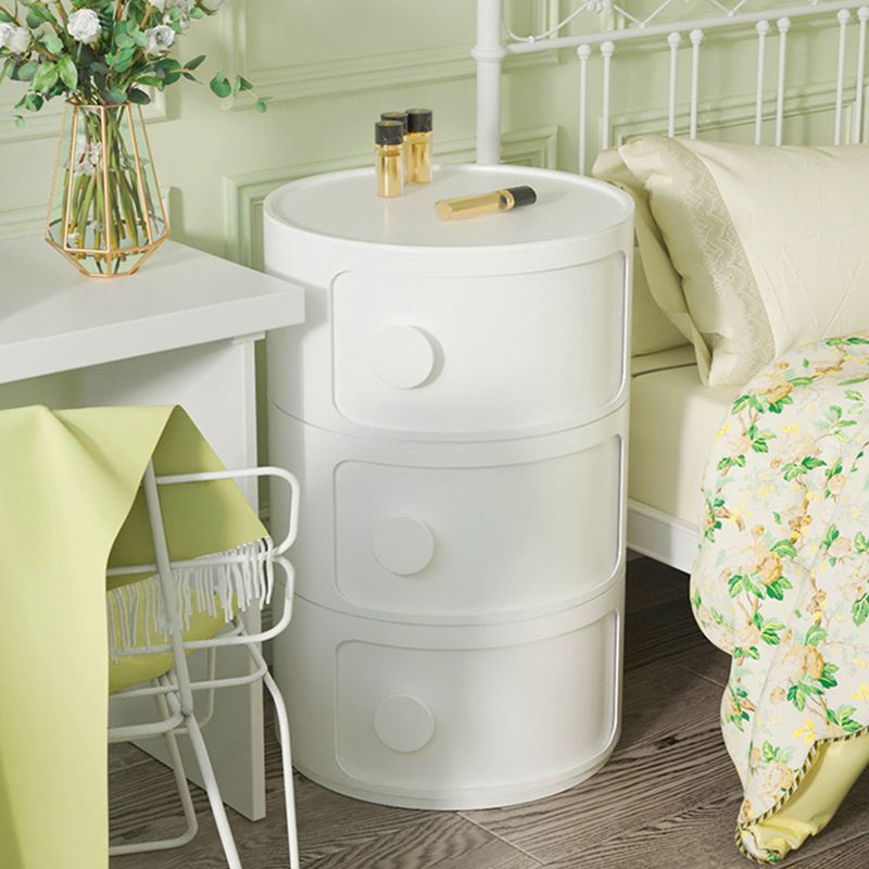 Mesa de acento de almacenamiento contemporáneo Nightsand Nightsand con gabinetes