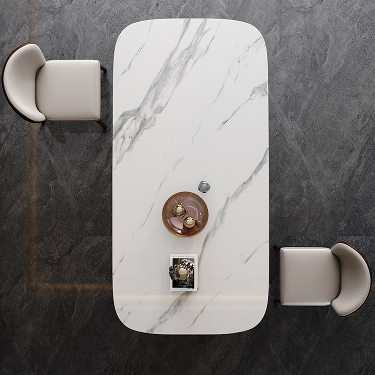 Set da pranzo in pietra sinterizzato di lusso rettangolo 1/3/4/5/6 pezzi set da pranzo