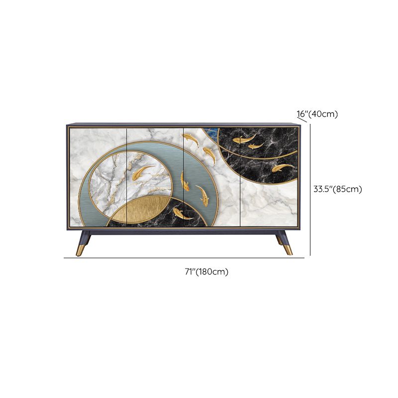 Contemporary Buffet Sideboard Solid Wood Buffet Server for Kitchen Clearhalo 'buffet_sideboard' 'Buffets & Sideboards' 'furn' 'furn_buffet_sideboard' 'Furniture' 'Kitchen & Dining Furniture' 1200x1200_34d2f6b7-d5c6-4200-beb2-0a66b205414c