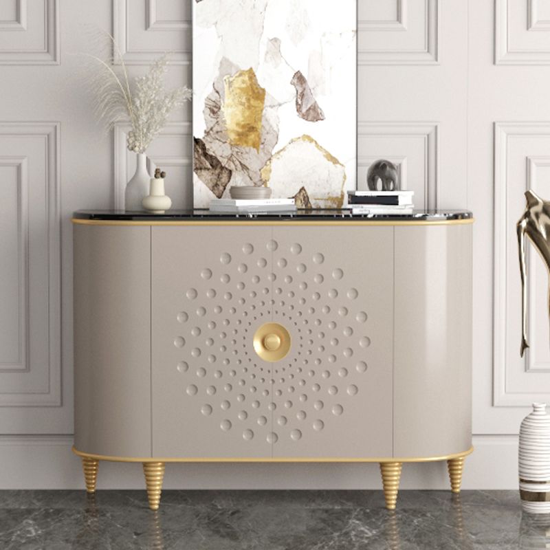 Stone Countertop Dining Server Glam Manufactured Wood Server Clearhalo 'buffet_sideboard' 'Buffets & Sideboards' 'furn' 'furn_buffet_sideboard' 'Furniture' 'Kitchen & Dining Furniture' 1200x1200_34d34f67-a442-4968-921c-73cc498f28a8