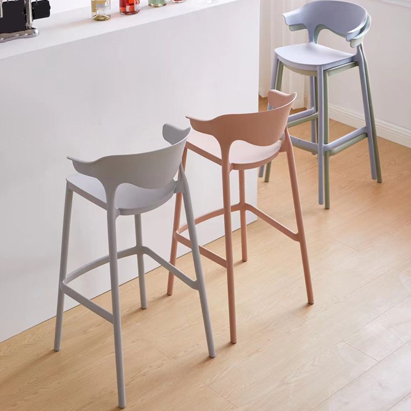 Stackable Plastic Indoor Counter Stools Low Back Scandinavian Bar Stools with 4 Legs Clearhalo 'Bar Furniture' 'Bar Stools' 'bar_stools' 'furn' 'furn_bar_stools' 'furniture_bar_stools' 'Kitchen & Dining Furniture' 'kitchen&dining_furn' 'kitchen' 'kitchen_furn' Furniture' 1200x1200_34d3d18a-4e50-4bad-8879-991c824f1e04