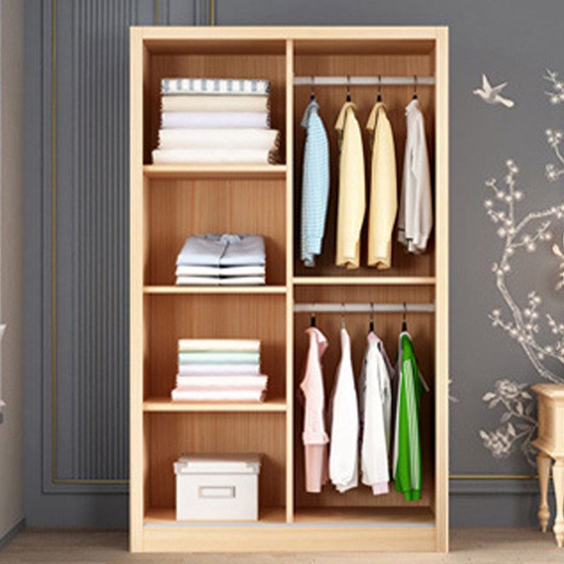 Modern Wardrobe Armoire Solid Wood Wardrobe Cabinet with Doors