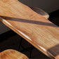 Brown Modern Style Table Solid Wood and Iron Indoor Bar Table Clearhalo 'Bar Furniture' 'Bar Tables' 'bar_tables' 'furn' 'furn_bar_tables' 'Furniture' 'furniture_bar_tables' 'Kitchen & Dining Furniture' 1200x1200_34d6166c-5edc-4b10-8141-4cf3122e7553
