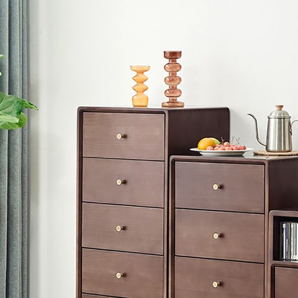 Solid Wood Accent Chest Mid Century Modern 15.7" D Cabinet with Drawers Clearhalo 'Cabinets & Chests' 'cabinets_chests' 'furn' 'furn_cabinets_chests' 'Furniture' 'Living Room Furniture' 1200x1200_34d61798-6546-49d1-9bcb-8b4dcd8d8cfc