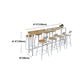 Wood Pub Table Natural Modern Footrest Trestle Pub Height Dining Table (only table) Clearhalo 'Bar Furniture' 'Bar Tables' 'bar_tables' 'Furniture' 'furniture_bar_tables' 'Kitchen & Dining Furniture' 'kitchen&dining_furn' 'kitchen' 1200x1200_34d66c36-6ebf-4836-a8f2-413a8d3bf917