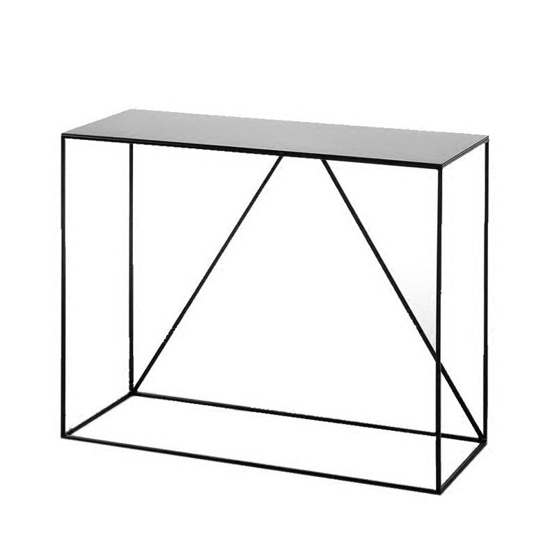 Contemporary Style Console Table Metal Rectangle Accent Table