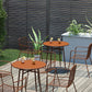 Industrial Patio Dining Chair Slat Back Metal Dining Arm Chairs