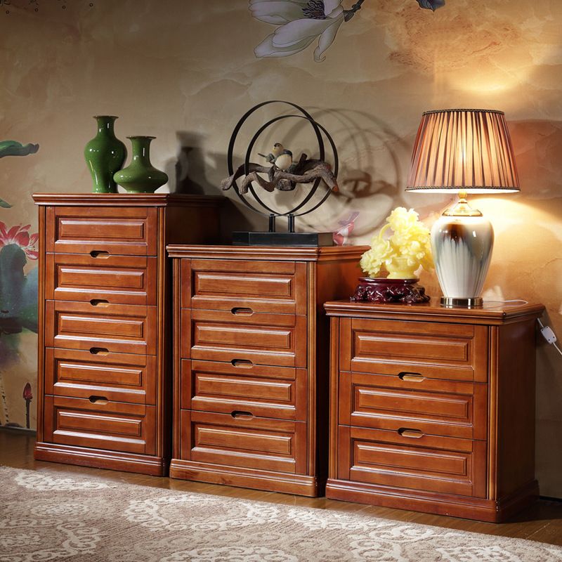 Gabinete rectángulo de madera gabinete de almacenamiento de cajones suaves