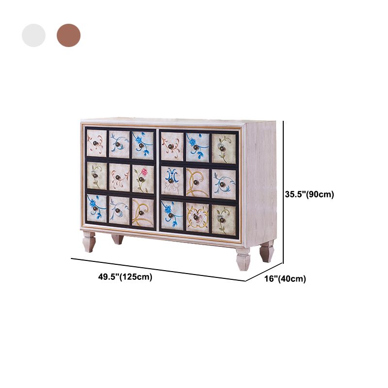 Traditional Dresser Bedroom Solid Wood Storage Chest in White and Brown Clearhalo 'Bedroom Furniture' 'Dressers & Chests' 'dressers_chests' 'furn' 'furn_dressers_chests' 'Furniture' 1200x1200_34d9e71d-d841-4dae-93d9-32fc28e4f68c