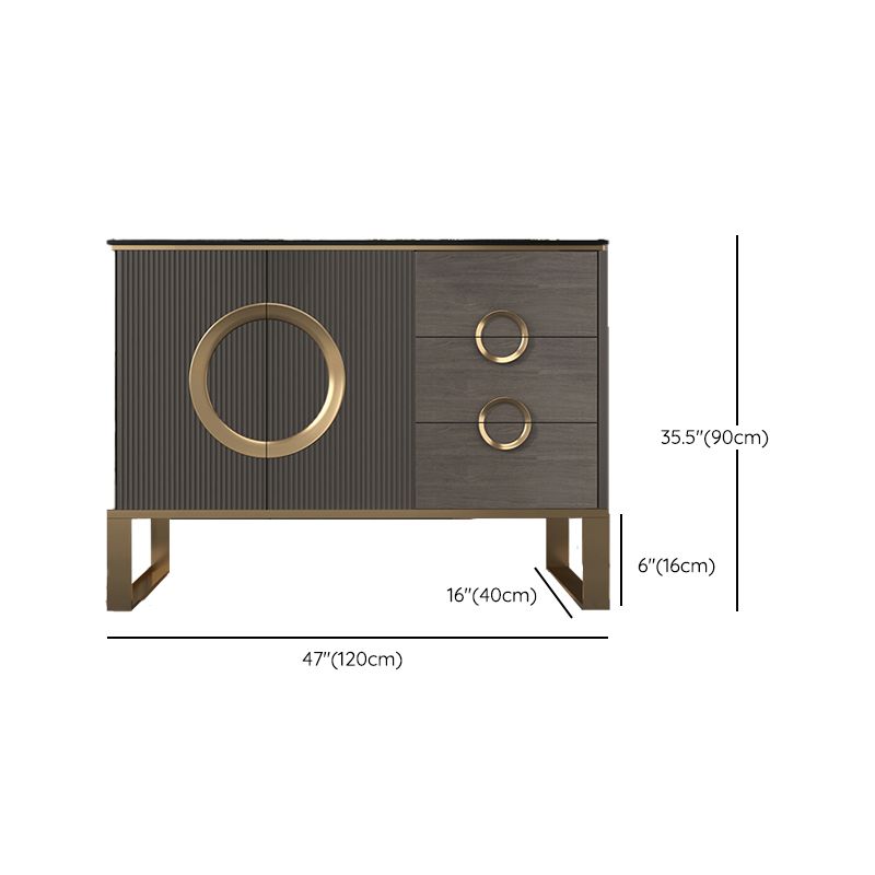 Tavolo da tavolo da tavolo a buffet glam tavolo da sideboard con cassetti per sala da pranzo
