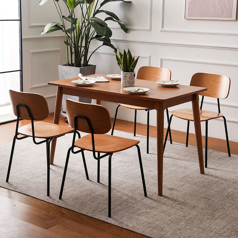 Industrial Metal Side Chair Open Back Stackable Dining Chair with Black Legs Clearhalo ' kitchen&dining_furn' 'Dining Chairs' 'Dining Tables & Seating' 'dining_chair' 'furn' 'furn_dining_chair' 'Furniture' 'furniture_dining_chair' 'Kitchen & Dining Furniture' 'kitchen' 1200x1200_34daf650-7842-4f20-9652-a797e26b9458