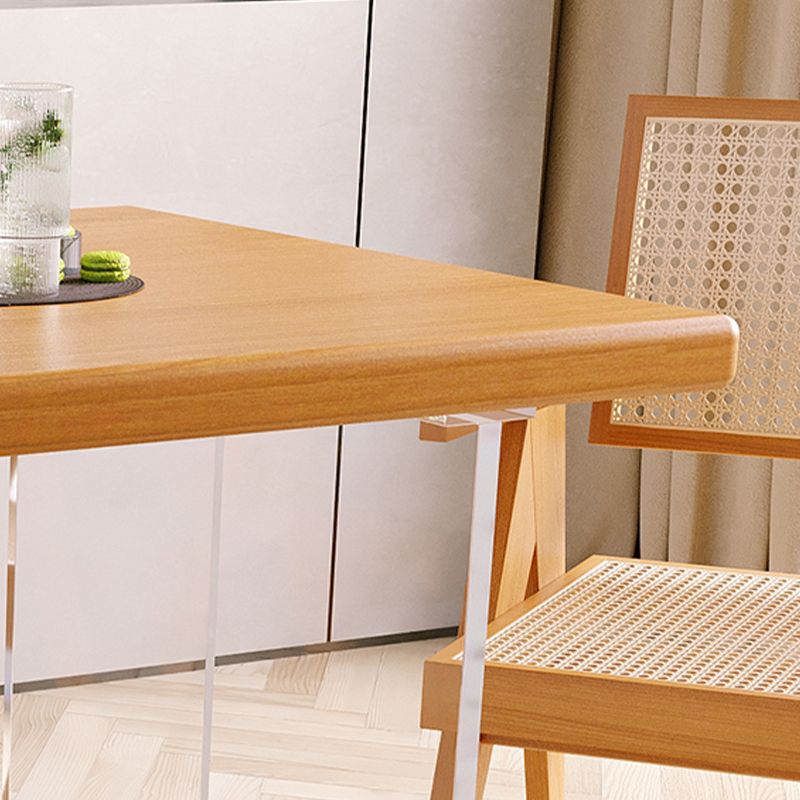 Modern 1/5 Pieces Dining Set Rectangle Pine Wood Dining Table for Kitchen Clearhalo 'Dining Room Sets' 'Dining Tables & Seating' 'dining_room_set' 'furn' 'furn_dining_room_set' 'Furniture' 'furniture_dining_room_set' 'Kitchen & Dining Furniture' 1200x1200_34db93e1-62c1-4f69-b569-a0d7de432078