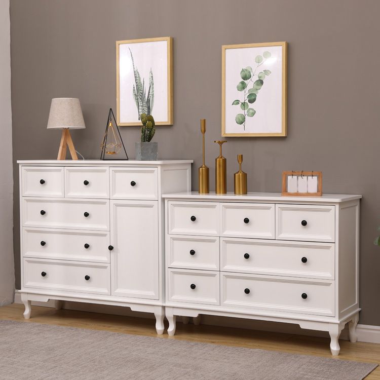 Mobile moderno accento con cassetti e cabine per le gambe cabriole in legno