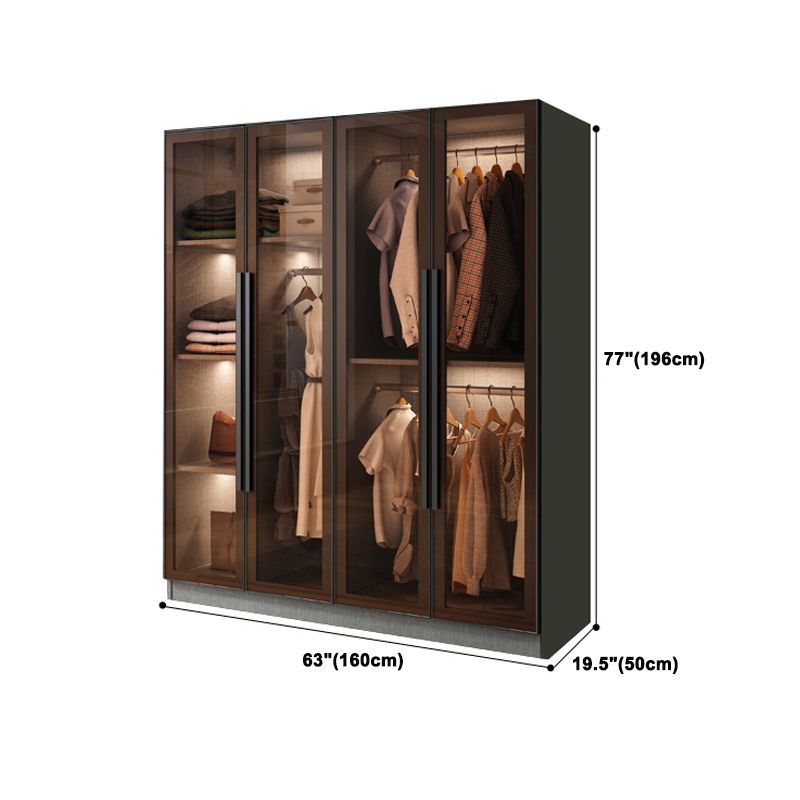 Modern Style Storage Cabinet Mirrored Finish Cabinet with Glass Door Clearhalo 'Armoires & Wardrobes' 'armoires_wardrobes' 'Bedroom Furniture' 'furn' 'furn_armoires_wardrobes' 'Furniture' 1200x1200_34dbb9f8-c783-4f63-bfc8-092ecffb784e