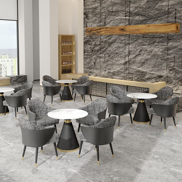 Scandinavian Sintered Stone Dining Set with Pedestal Base Dining Furniture for Home Use Clearhalo 'Dining Room Sets' 'Dining Tables & Seating' 'dining_room_set' 'furn' 'furn_dining_room_set' 'Furniture' 'furniture_dining_room_set' 'Kitchen & Dining Furniture' 'kitchen&dining_furn' 'kitchen' 1200x1200_34dc03ee-f4c5-4f31-9c56-4fd6d9fd258a