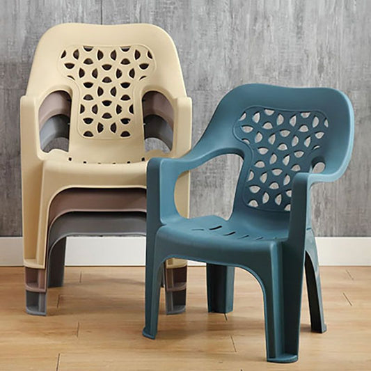 Minimalist Style Stacking Dining Arm Chairs Plastic Open Back Dining Side Chair for Home Use Clearhalo ' kitchen&dining_furn' 'Dining Chairs' 'Dining Tables & Seating' 'dining_chair' 'furn' 'furn_dining_chair' 'Furniture' 'furniture_dining_chair' 'Kitchen & Dining Furniture' 'kitchen' 1200x1200_34dcd66b-75a1-4bd0-8cf7-4b6af61423c4